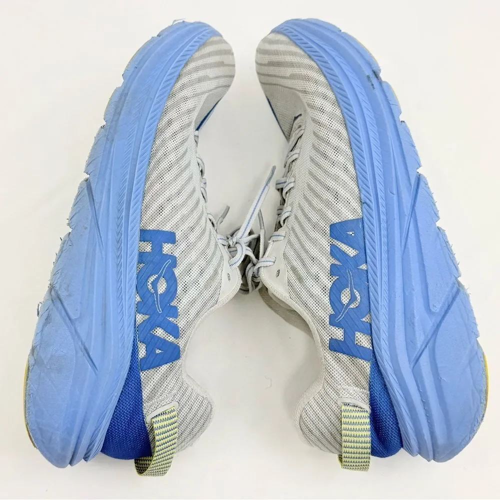 Hoka One One RICON Running Athletic Sneaker in Oyster Mushroom Nebulas Blue